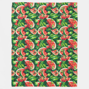 Wassermelonen, Limon, Wassermelonen-Blätter, klein Fleecedecke