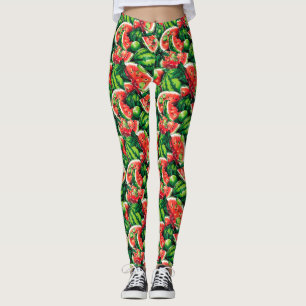Wassermelonen, Limon, Wassermelonen-Blätter, klein Leggings