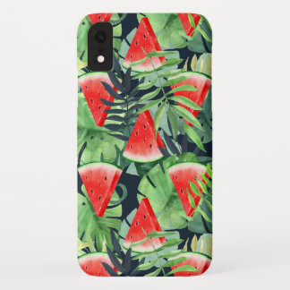 Wassermelonen mit tropischen Blätter Case-Mate iPhone Hülle