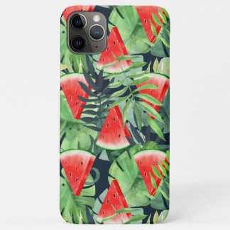 Wassermelonen mit tropischen Blätter Case-Mate iPhone Hülle