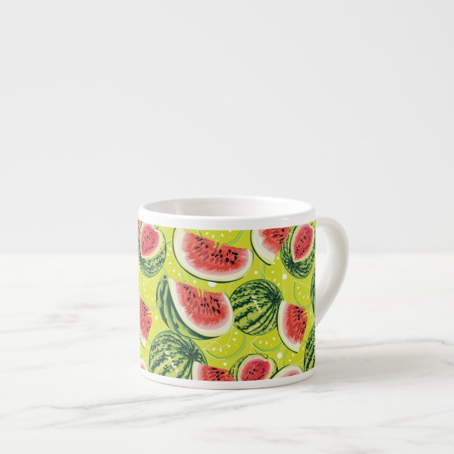 Wassermelonen-Muster 2 Espressotasse (Vorderseite Rechts)