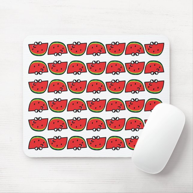 Wassermelonen-Muster-Design | Farbige Früchte Somm Mousepad (Mit Mouse)