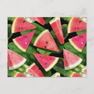 Wassermelonen-Mustererstellung 5 Feiertagspostkarte