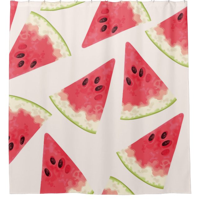 Wassermelonen: Nahtlose Summery Süße. Duschvorhang (Vorderseite)