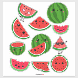 Wassermelonen niedlich aufkleber