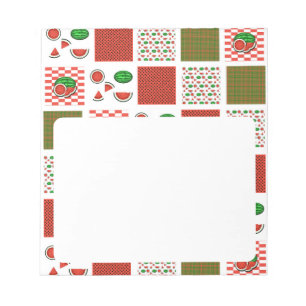 Wassermelonen-Patchwork Notizblock