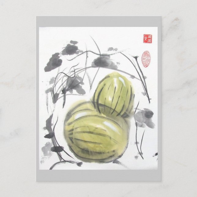 Wassermelonen Postkarte (Vorderseite)