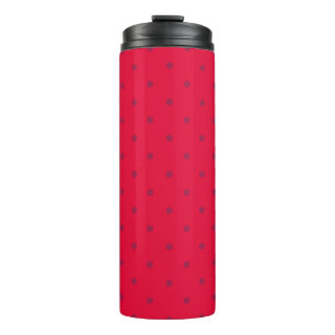 Wassermelonen-Rot-Punkte-Muster Thermosbecher