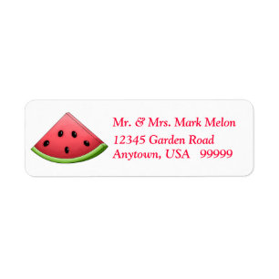 Wassermelonen-Rücksendeadressen-Aufkleber