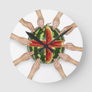 Wassermelonen Runde Wanduhr
