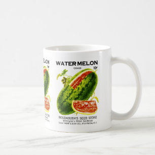 Wassermelonen-Samenpackungs-Etikett Kaffeetasse