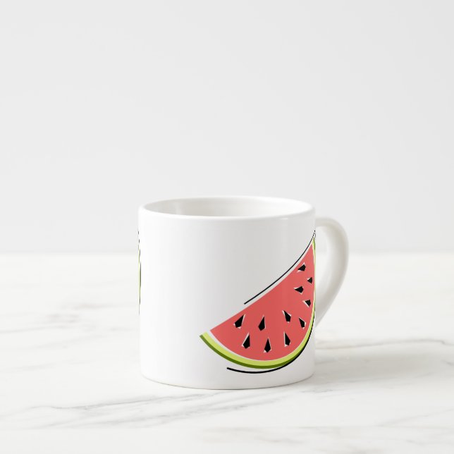 Wassermelonen-Scheibe 2 Espressotasse (Vorderseite Rechts)