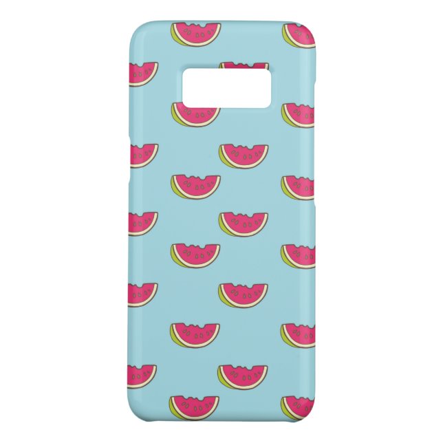 Wassermelonen-Scheiben auf Aquamarinem Muster Case-Mate Samsung Galaxy Hülle (Rückseite)
