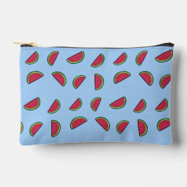 Wassermelonen-Scheiben auf blau Zubehörtasche