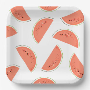 Wassermelonen Scheiben  Pappteller