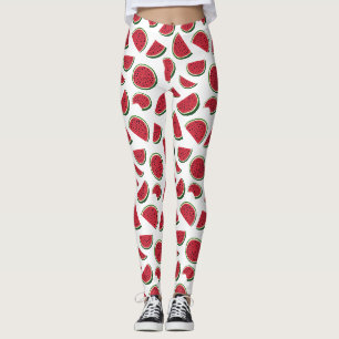 Wassermelonen-Scheiben Sommer Muster Leggings