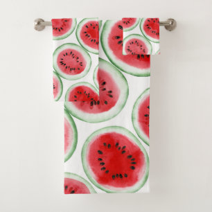 Wassermelonen-Schnittmuster Badhandtuch Set