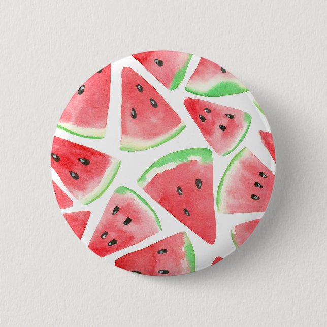 Wassermelonen-Schnittmuster Button (Vorderseite)