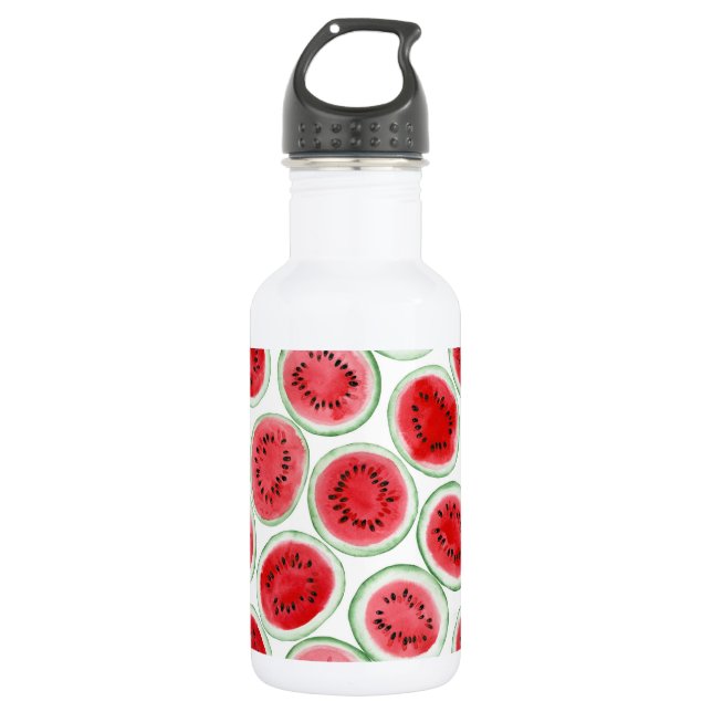 Wassermelonen-Schnittmuster Edelstahlflasche (Vorderseite)