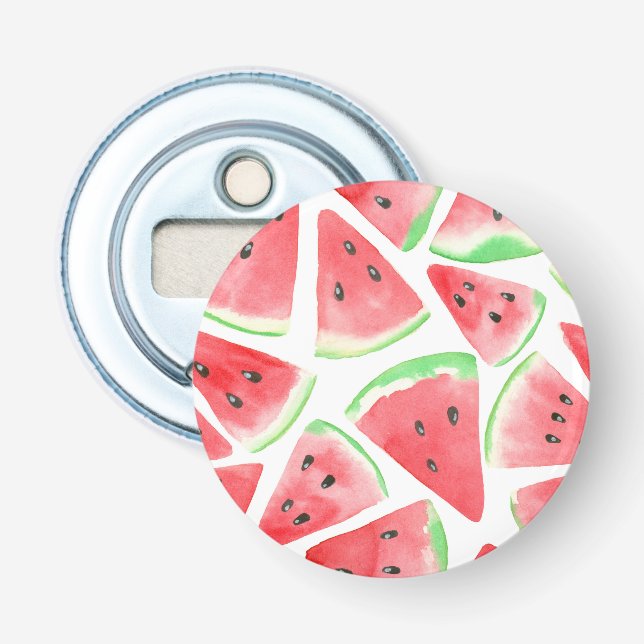 Wassermelonen-Schnittmuster Flaschenöffner (Vorderseite)