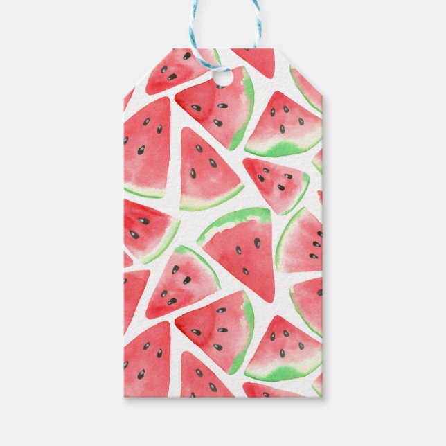 Wassermelonen-Schnittmuster Geschenkanhänger (Vorderseite)