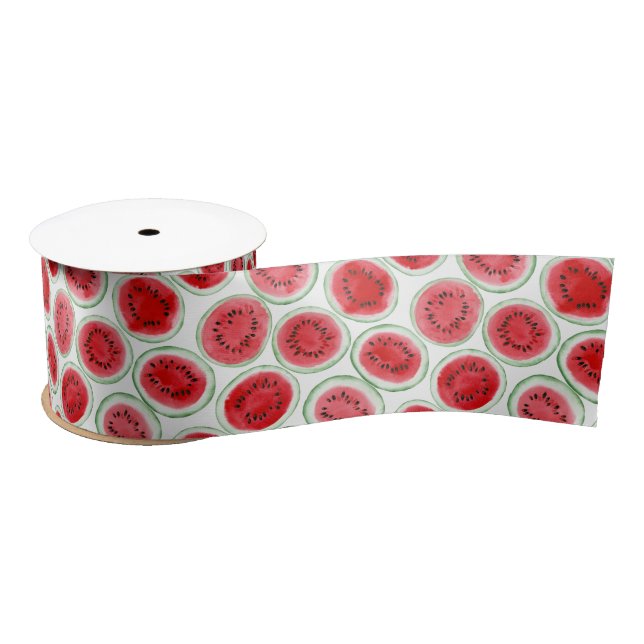 Wassermelonen-Schnittmuster Satinband (Spule)