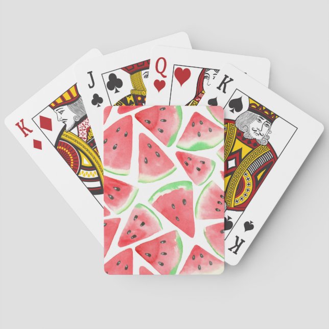 Wassermelonen-Schnittmuster Spielkarten (Rückseite)