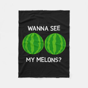 Wassermelonen, seht meine Melonen, lustig, Witze,  Fleecedecke