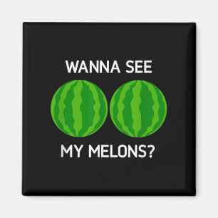 Wassermelonen, seht meine Melonen, lustig, Witze, Magnet