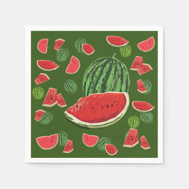 Wassermelonen Serviette (Vorderseite)