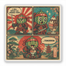 Wassermelonen-Shogun-Eiscreme — Lustige Verzögerun