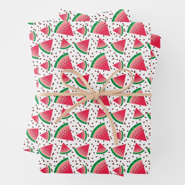 Wassermelonen Slices Seeds Cooles Fruchtmuster Geschenkpapier Set (Beispiel)