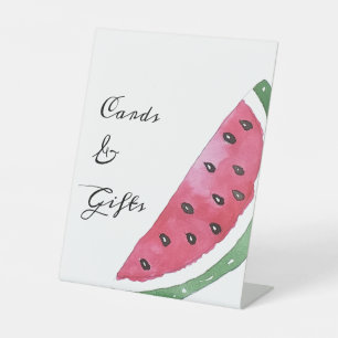 Wassermelonen-Sommer-Baby-Shower-Karten & Geschenk Sockelschild