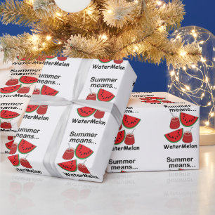 Wassermelonen-Sommer bedeutet Wassermelonen-Frucht Geschenkpapier