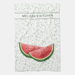 Wassermelonen-Sommerfruchtscheiben mit individuell Geschirrtuch