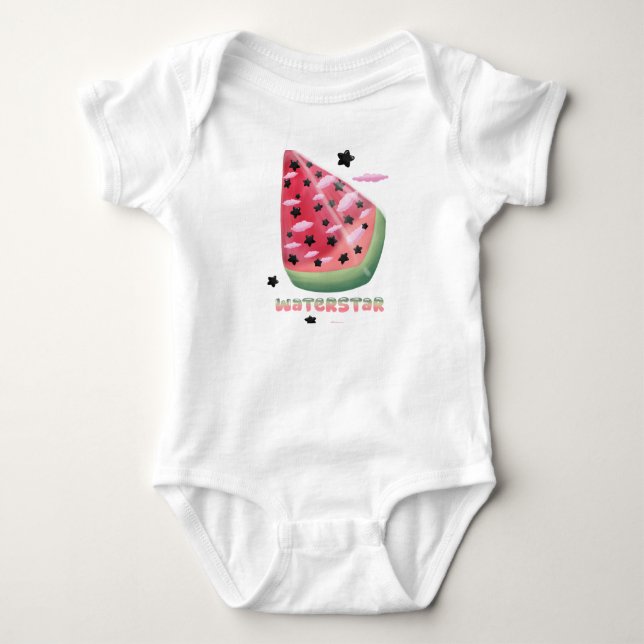 Wassermelonen-Stern  Baby Strampler (Vorderseite)