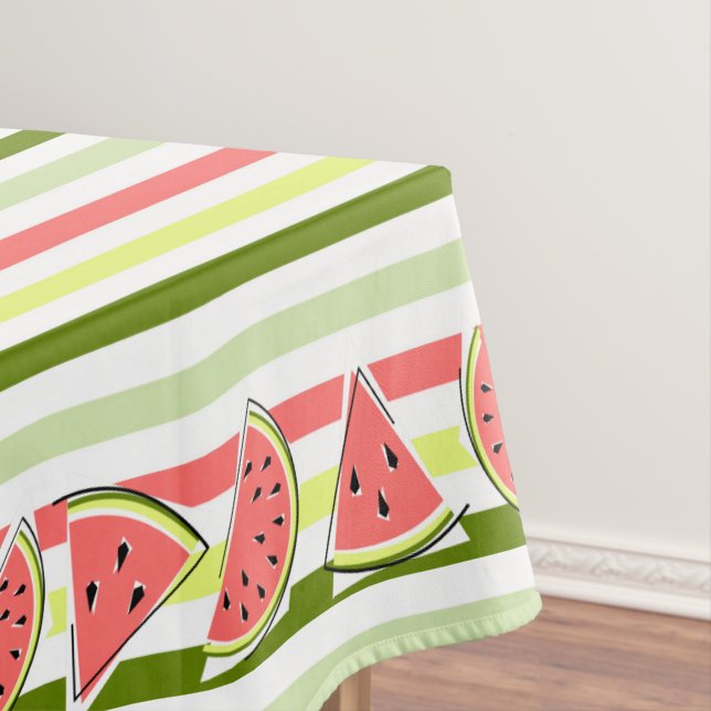 Wassermelonen Streifen dünne Tischdecke (Beispiel)