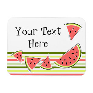 Wassermelonen Streifen dünner Text Magnet