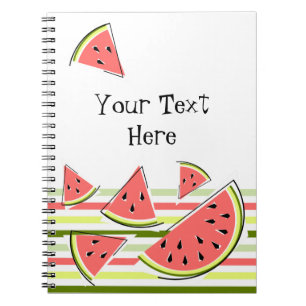 Wassermelonen Streifen dünner Text Notizblock