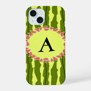 Wassermelonen-Streifen-'Monogramm'-iPhone-Hülle iPhone 15 Hülle