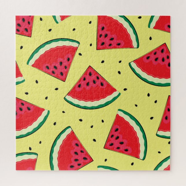 Wassermelonen-Stücke: Gelbes Sommermuster (Vertikal)