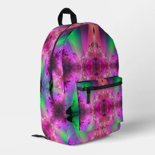 Wassermelonen-Turmalin Neon-Grün Hot-Pink Abstrakt Bedruckter Rucksack