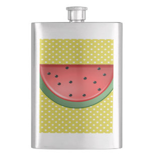 Wassermelonen und Polstern Flachmann
