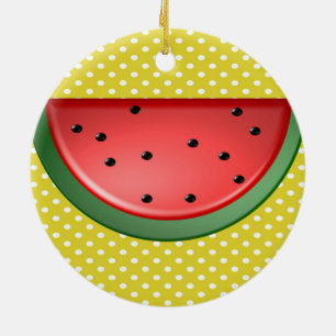 Wassermelonen und Polstern Keramik Ornament