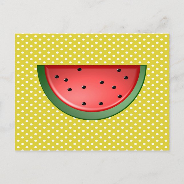 Wassermelonen und Polstern Postkarte (Vorderseite)