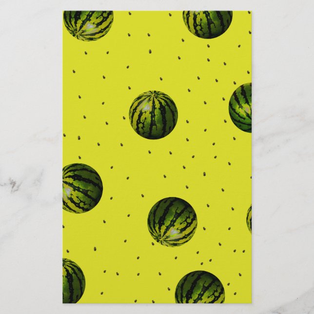 Wassermelonen und Saatgut Briefpapier (Vorderseite)