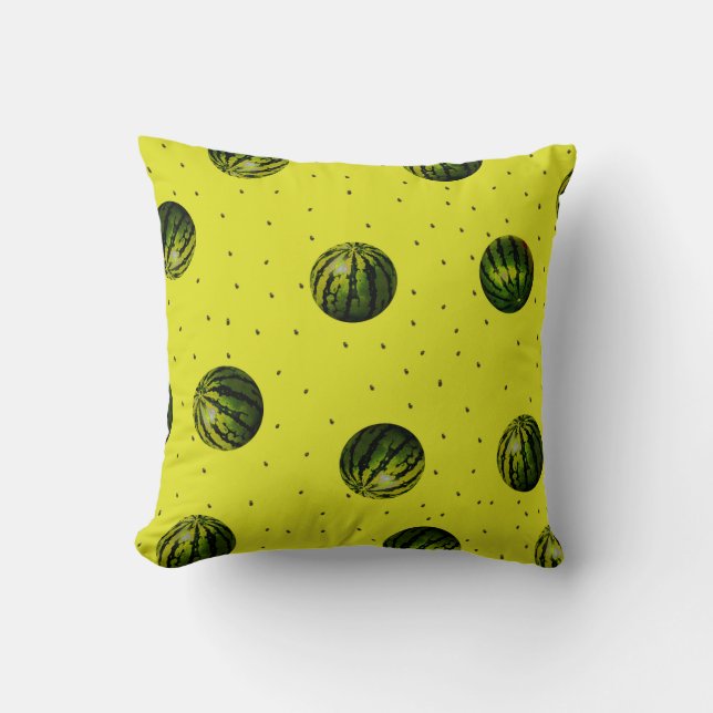 Wassermelonen und Samenkissen Kissen (Vorderseite)