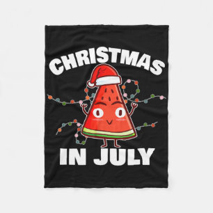 Wassermelonen-Weihnachten im Juli Weihnachtsbaum S Fleecedecke