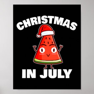 Wassermelonen-Weihnachten im Juli Weihnachtsbaum S Poster