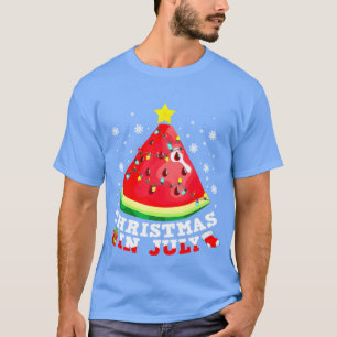 Wassermelonen-Weihnachtsbaum-Weihnachten-im-Juli-J T-Shirt